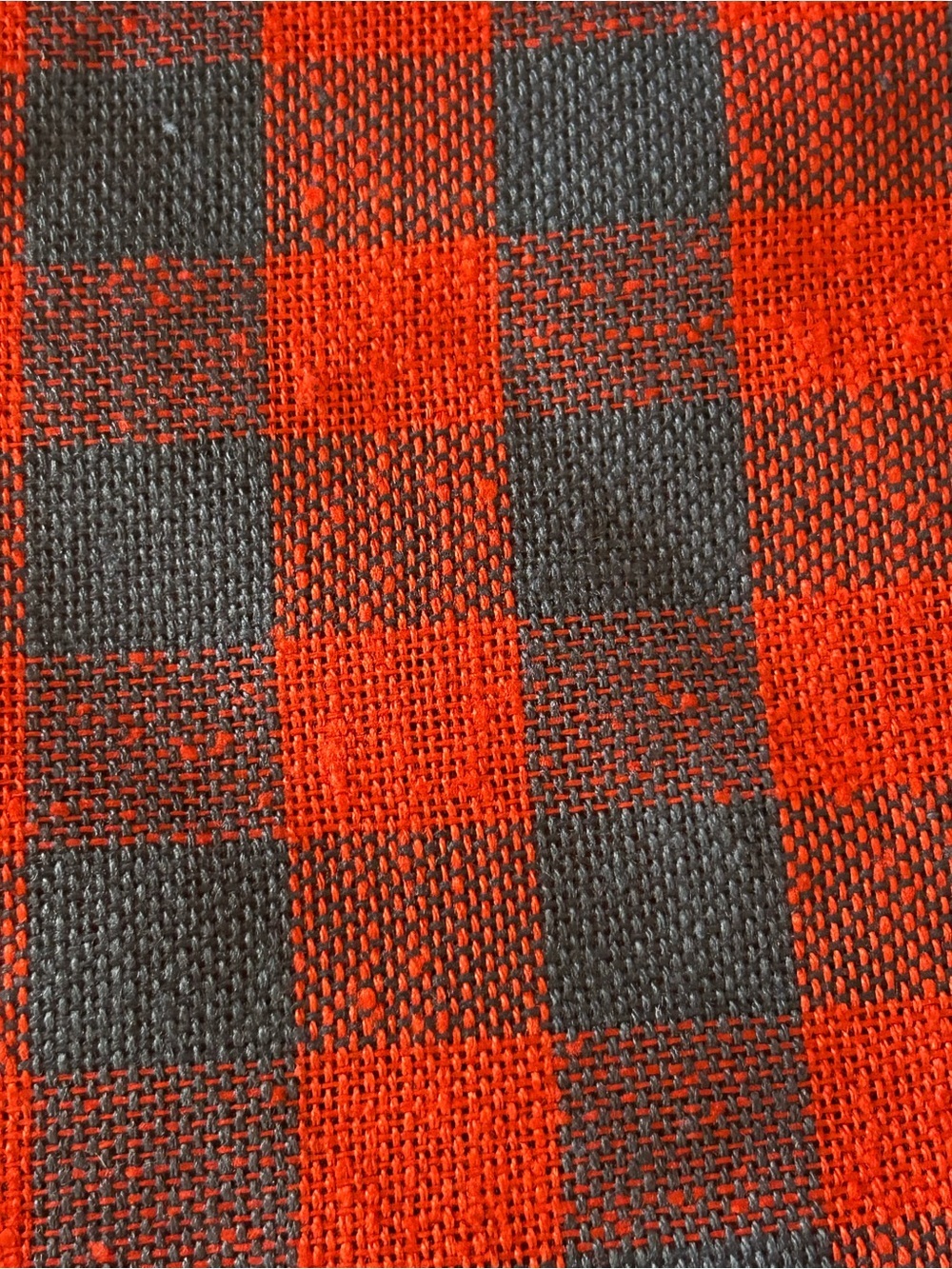 Buffalo Check Open Weave/Homespun Style Fabric Red and Black 6 Yards X 44” See * - Picture 3 of 5